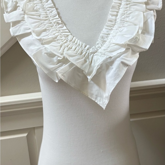 Express White Ruffled Blouse - Picture 2 of 6